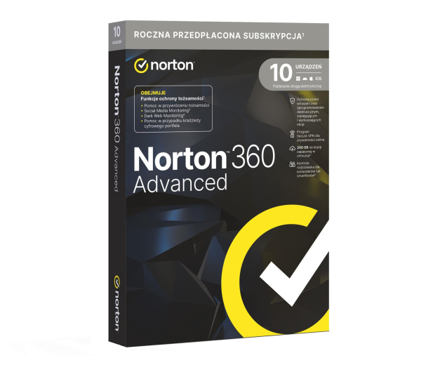NortonLifeLock 360 Advanced 10 st. (12m) - 1327979 - zdjęcie